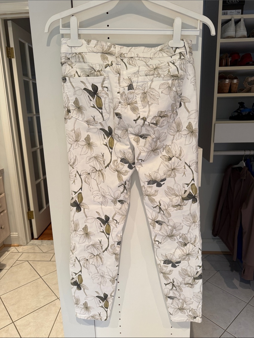 Buffalo David Bitton White Floral Skinny Jeans - Picture 3 of 3